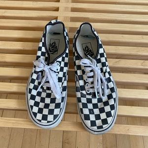 Vans Lace Up Checkerboard Shoes